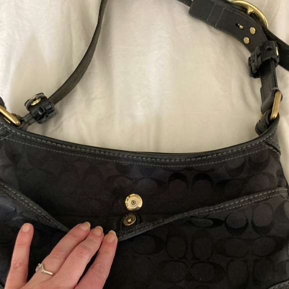 Classic Black Coach purse - Picture 3 of 8